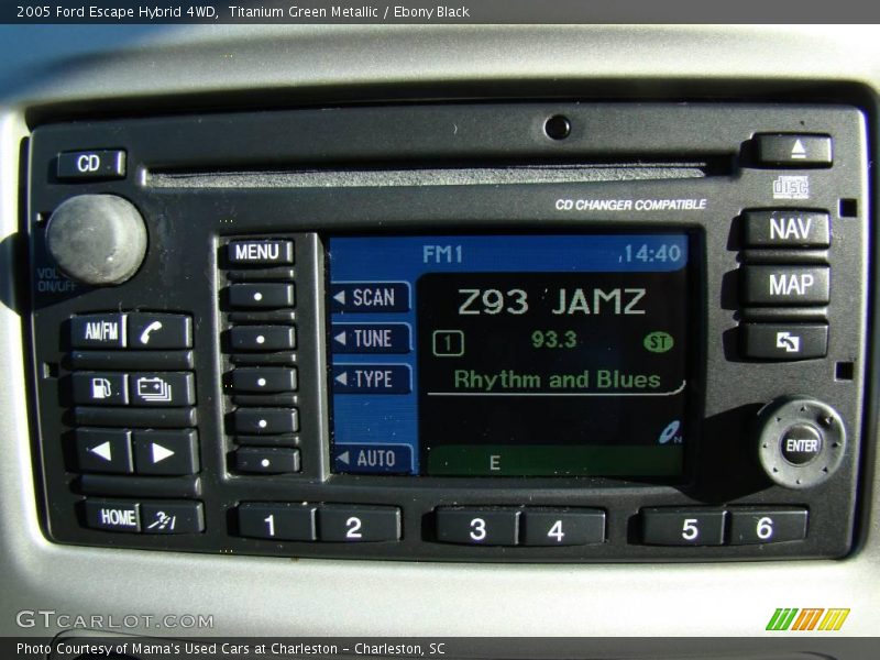 Titanium Green Metallic / Ebony Black 2005 Ford Escape Hybrid 4WD