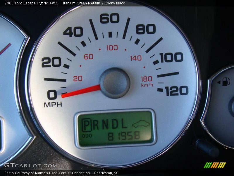 Titanium Green Metallic / Ebony Black 2005 Ford Escape Hybrid 4WD