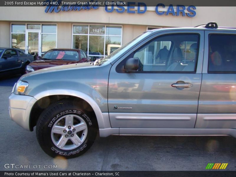 Titanium Green Metallic / Ebony Black 2005 Ford Escape Hybrid 4WD