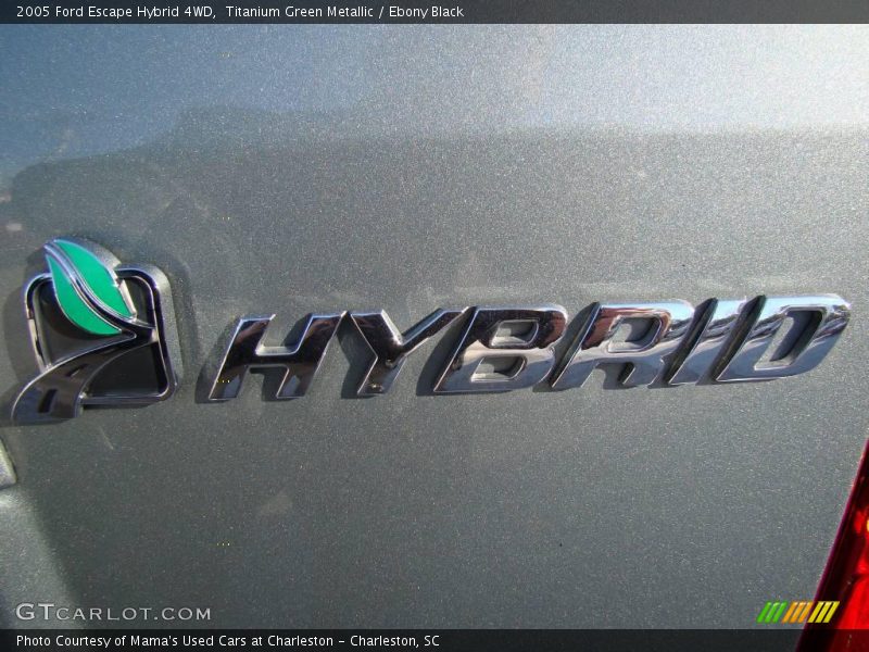 Titanium Green Metallic / Ebony Black 2005 Ford Escape Hybrid 4WD