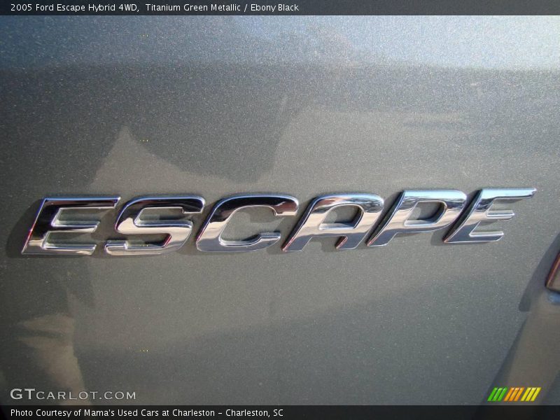 Titanium Green Metallic / Ebony Black 2005 Ford Escape Hybrid 4WD