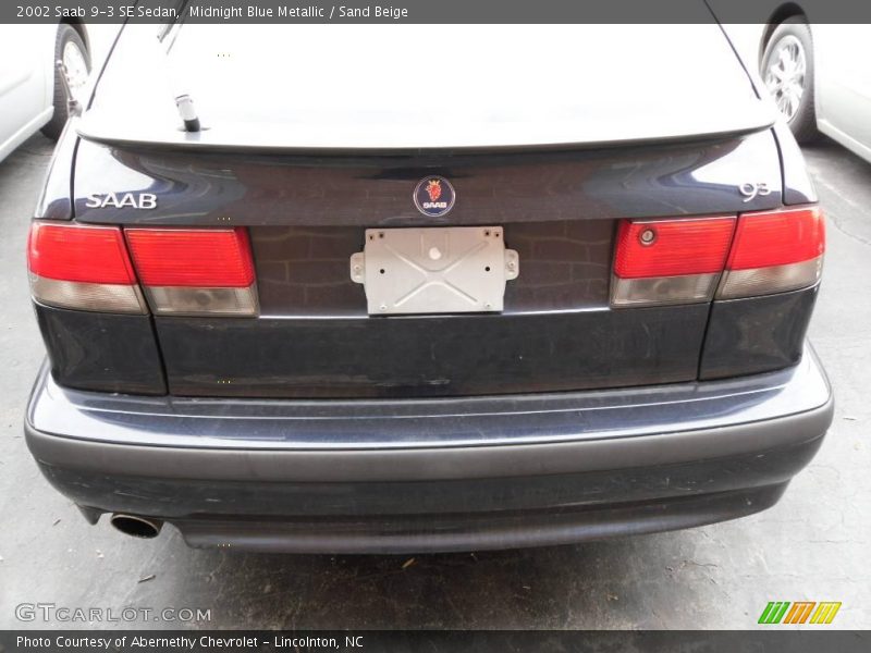 Midnight Blue Metallic / Sand Beige 2002 Saab 9-3 SE Sedan