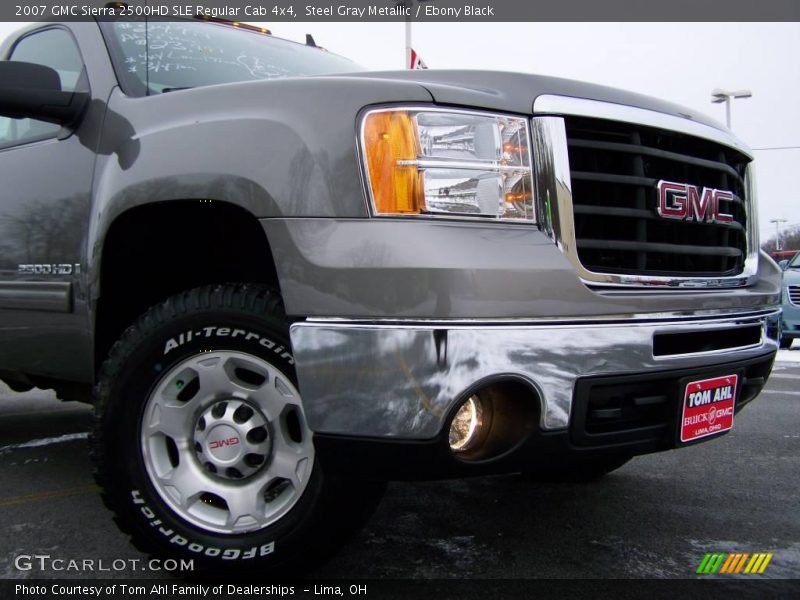 Steel Gray Metallic / Ebony Black 2007 GMC Sierra 2500HD SLE Regular Cab 4x4