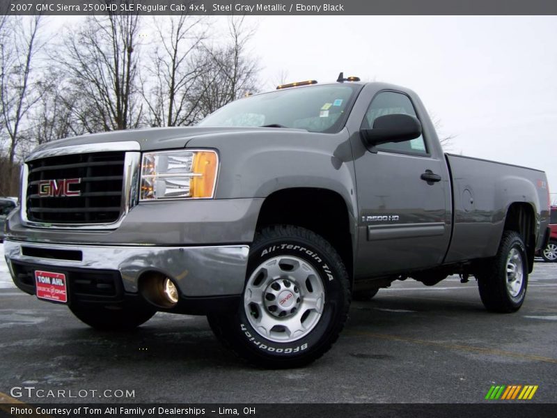 Steel Gray Metallic / Ebony Black 2007 GMC Sierra 2500HD SLE Regular Cab 4x4