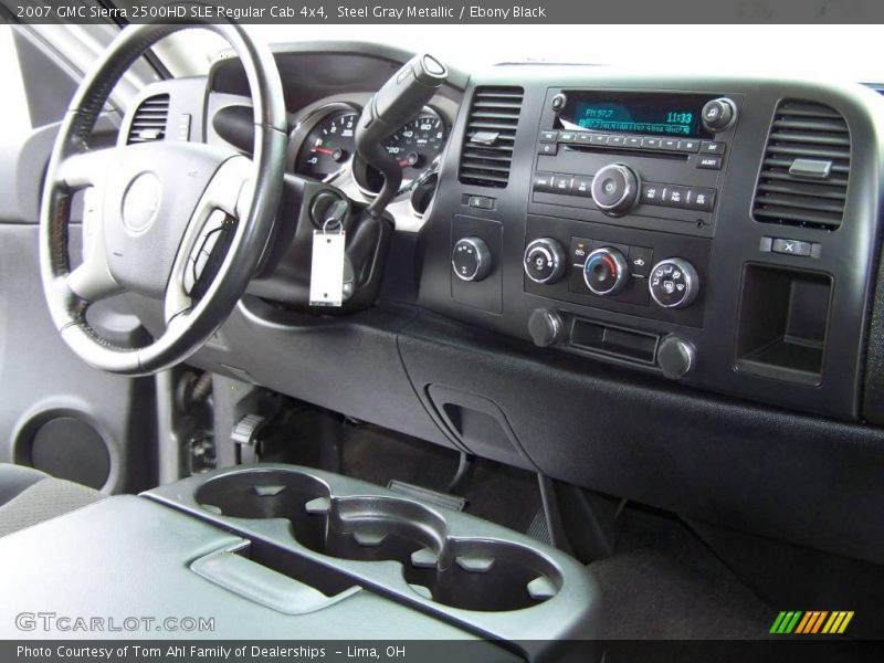 Steel Gray Metallic / Ebony Black 2007 GMC Sierra 2500HD SLE Regular Cab 4x4