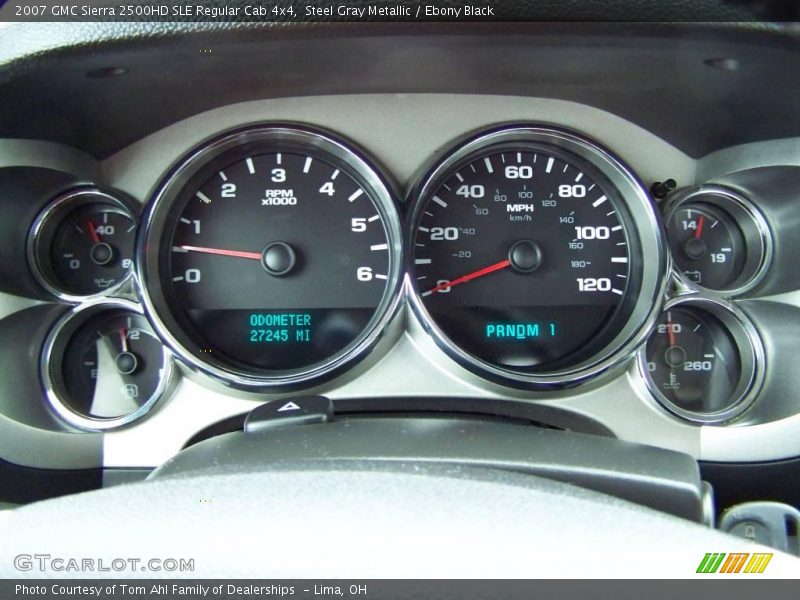 Steel Gray Metallic / Ebony Black 2007 GMC Sierra 2500HD SLE Regular Cab 4x4