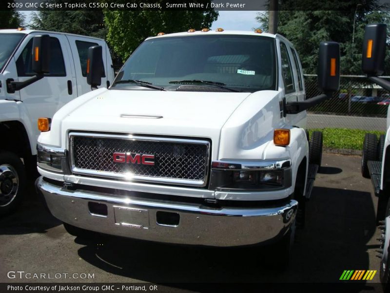 Summit White / Dark Pewter 2009 GMC C Series Topkick C5500 Crew Cab Chassis