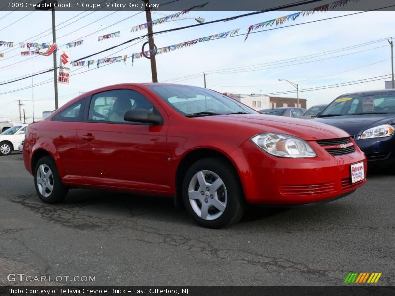 Victory Red / Gray 2008 Chevrolet Cobalt LS Coupe