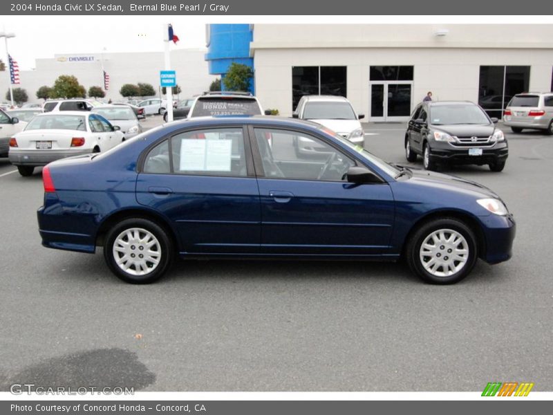 Eternal Blue Pearl / Gray 2004 Honda Civic LX Sedan