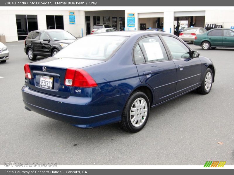 Eternal Blue Pearl / Gray 2004 Honda Civic LX Sedan