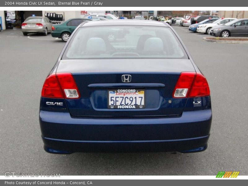 Eternal Blue Pearl / Gray 2004 Honda Civic LX Sedan