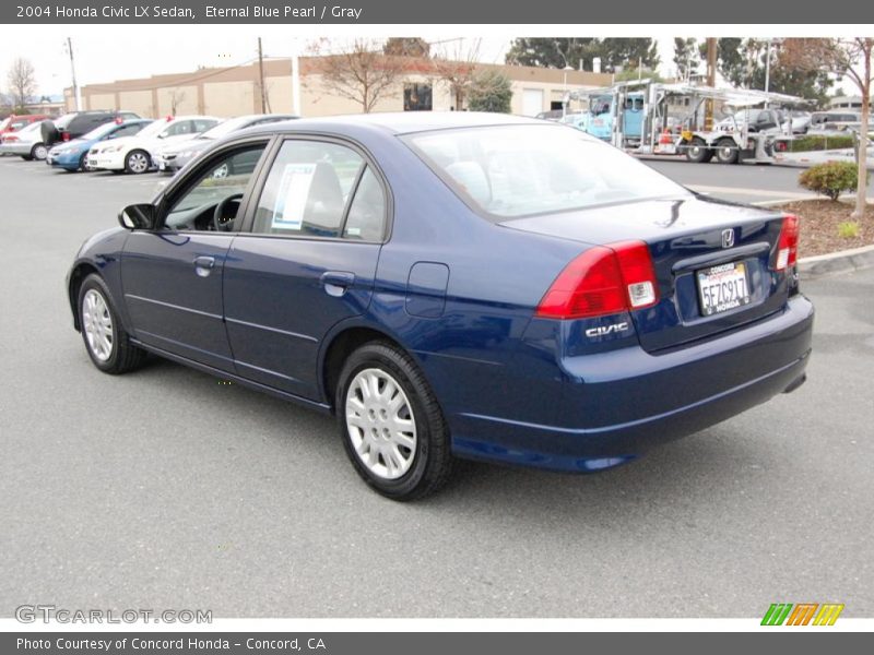 Eternal Blue Pearl / Gray 2004 Honda Civic LX Sedan