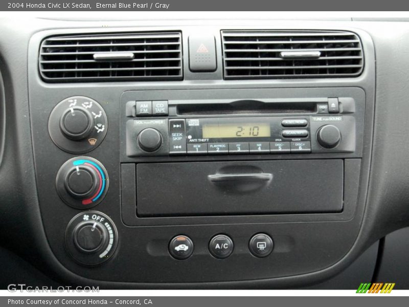 Eternal Blue Pearl / Gray 2004 Honda Civic LX Sedan