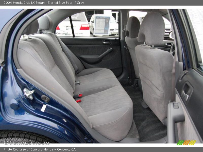 Eternal Blue Pearl / Gray 2004 Honda Civic LX Sedan