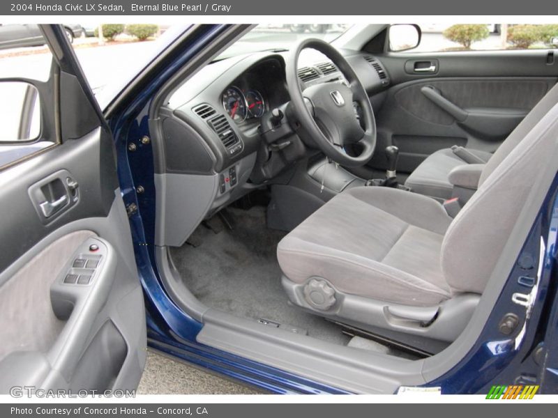 Eternal Blue Pearl / Gray 2004 Honda Civic LX Sedan