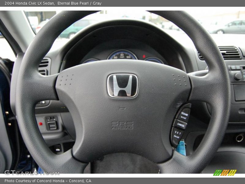 Eternal Blue Pearl / Gray 2004 Honda Civic LX Sedan