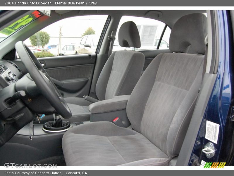 Eternal Blue Pearl / Gray 2004 Honda Civic LX Sedan