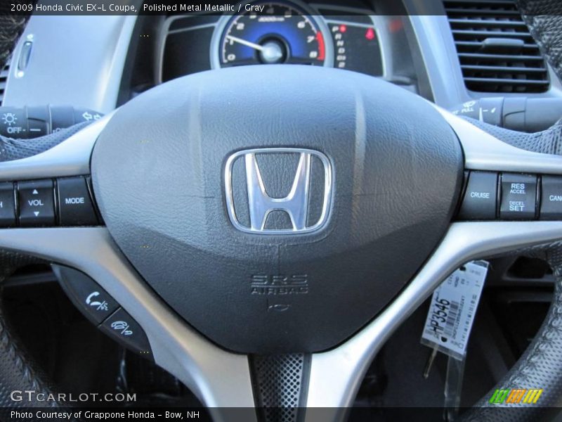 Polished Metal Metallic / Gray 2009 Honda Civic EX-L Coupe