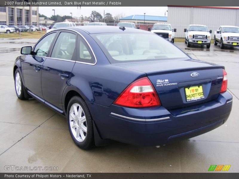 Dark Blue Pearl Metallic / Pebble 2007 Ford Five Hundred Limited