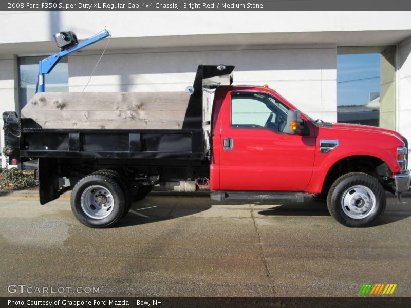 Bright Red / Medium Stone 2008 Ford F350 Super Duty XL Regular Cab 4x4 Chassis