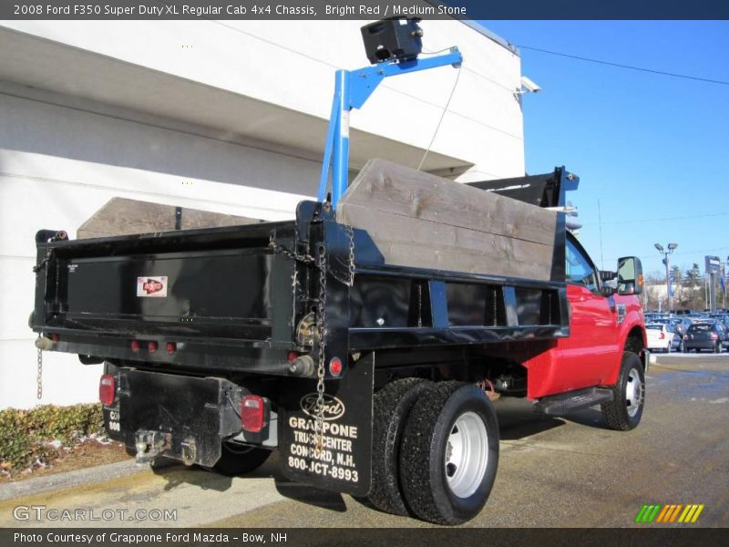 Bright Red / Medium Stone 2008 Ford F350 Super Duty XL Regular Cab 4x4 Chassis