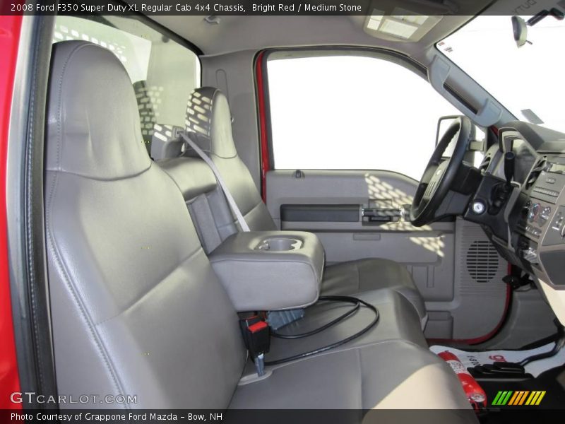 Bright Red / Medium Stone 2008 Ford F350 Super Duty XL Regular Cab 4x4 Chassis
