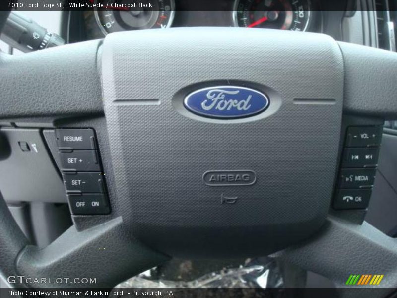 White Suede / Charcoal Black 2010 Ford Edge SE