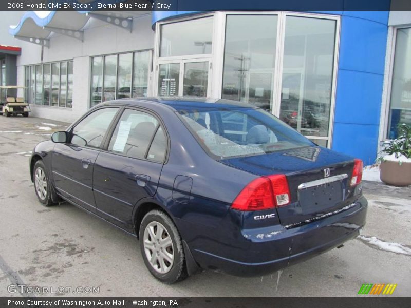 Eternal Blue Pearl / Gray 2003 Honda Civic EX Sedan
