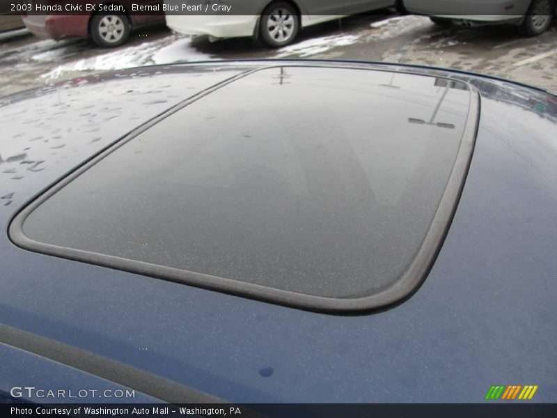 Eternal Blue Pearl / Gray 2003 Honda Civic EX Sedan