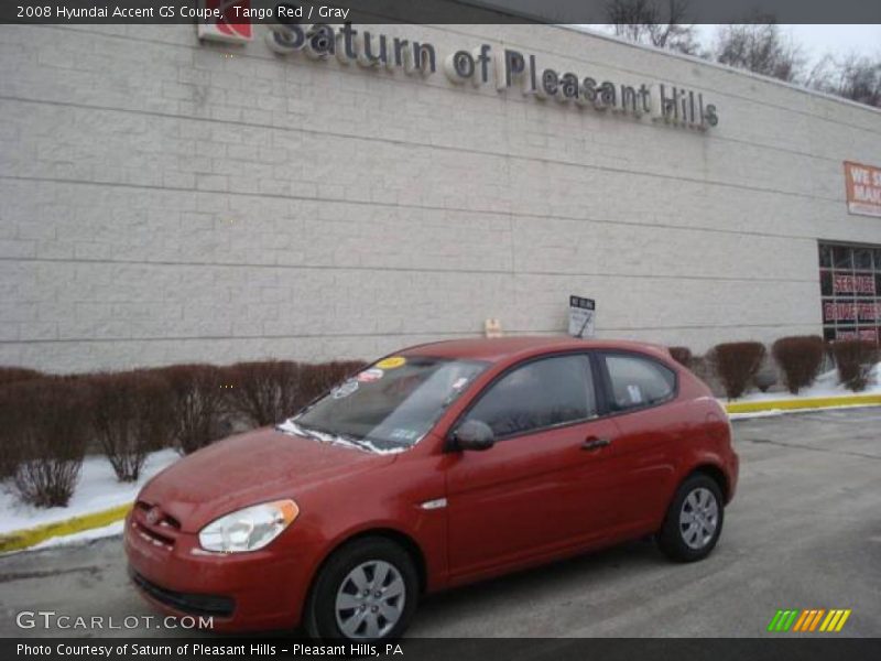 Tango Red / Gray 2008 Hyundai Accent GS Coupe