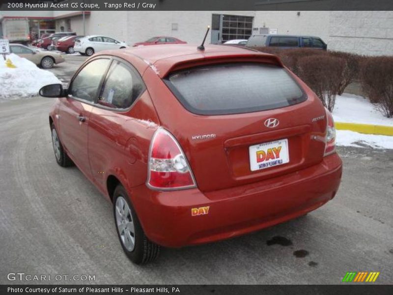 Tango Red / Gray 2008 Hyundai Accent GS Coupe