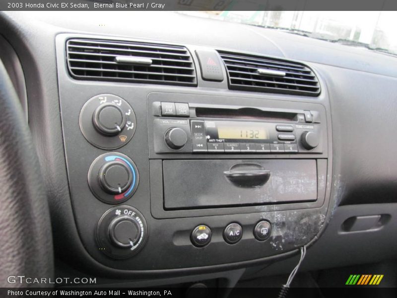 Eternal Blue Pearl / Gray 2003 Honda Civic EX Sedan