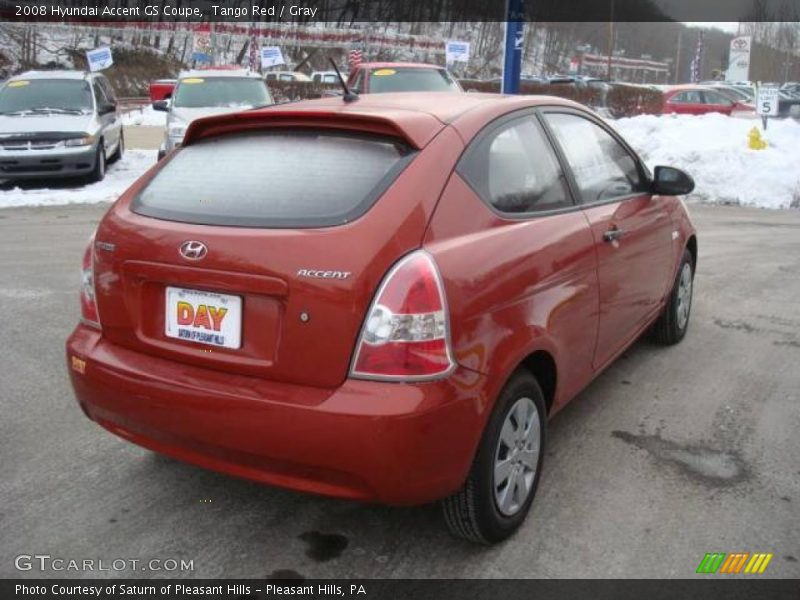 Tango Red / Gray 2008 Hyundai Accent GS Coupe