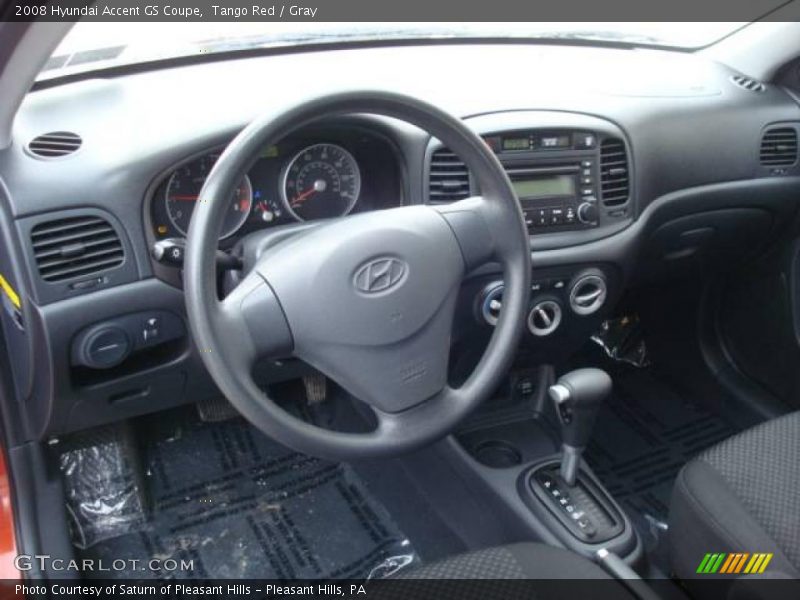 Tango Red / Gray 2008 Hyundai Accent GS Coupe