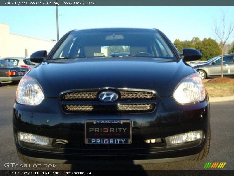 Ebony Black / Black 2007 Hyundai Accent SE Coupe