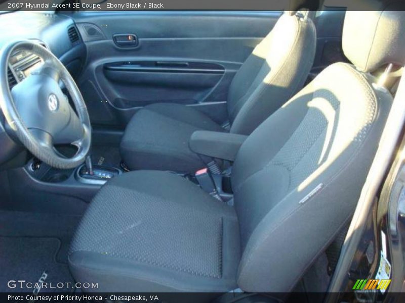 Ebony Black / Black 2007 Hyundai Accent SE Coupe