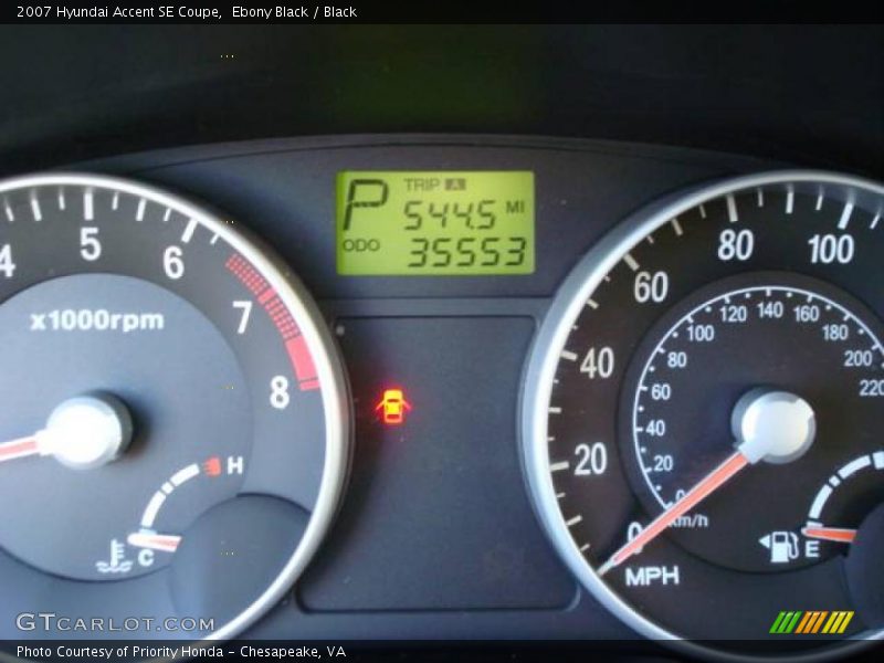Ebony Black / Black 2007 Hyundai Accent SE Coupe