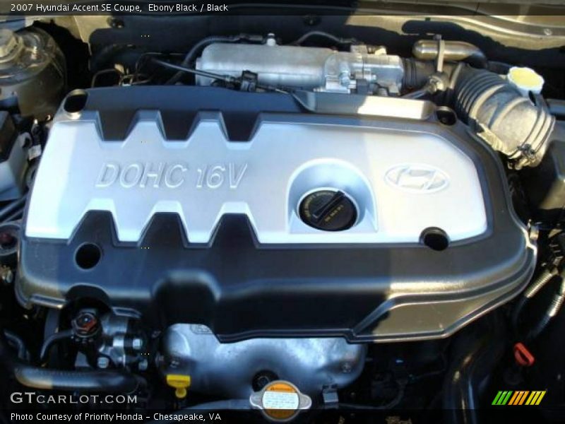 Ebony Black / Black 2007 Hyundai Accent SE Coupe
