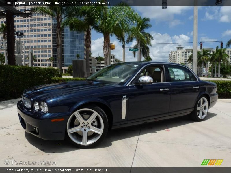 Indigo Blue / Champagne/Mocha 2009 Jaguar XJ Vanden Plas
