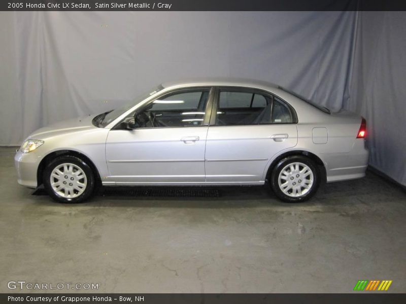 Satin Silver Metallic / Gray 2005 Honda Civic LX Sedan