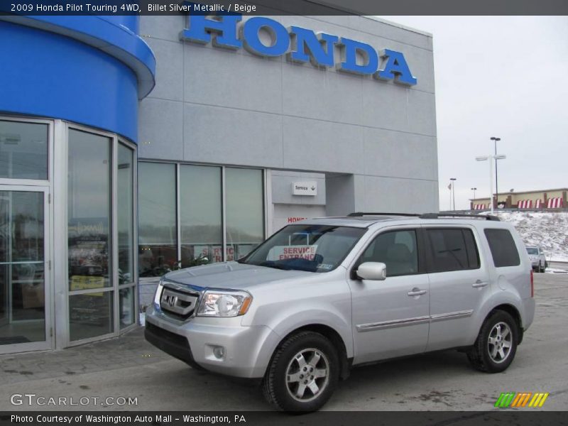 Billet Silver Metallic / Beige 2009 Honda Pilot Touring 4WD