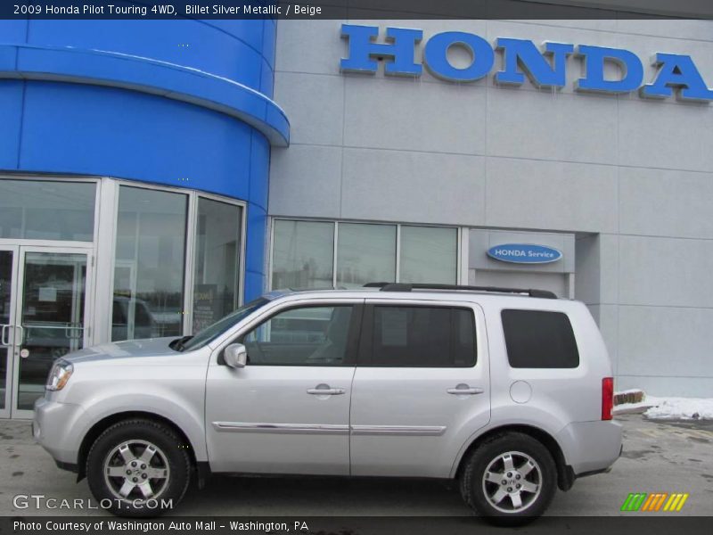 Billet Silver Metallic / Beige 2009 Honda Pilot Touring 4WD