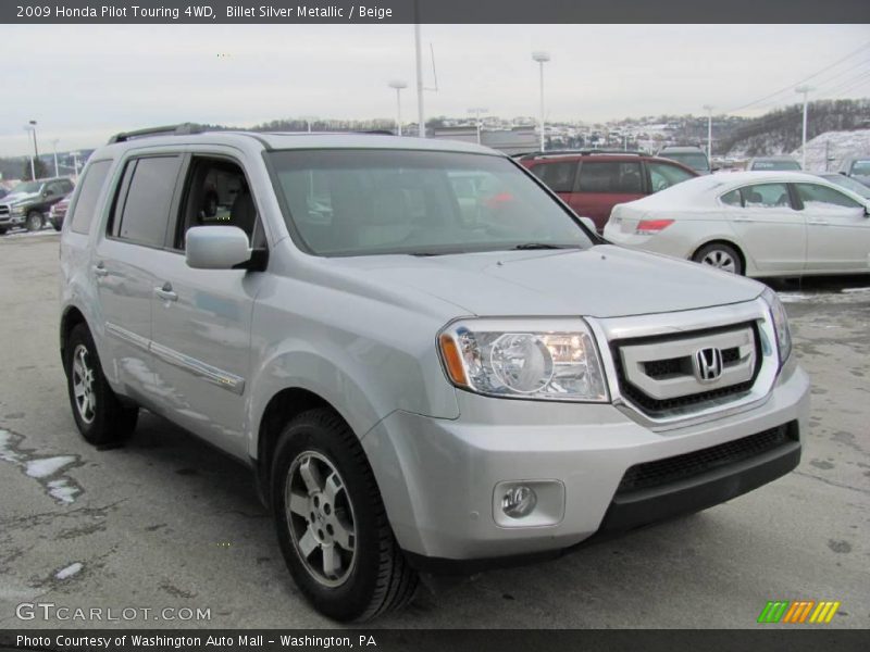 Billet Silver Metallic / Beige 2009 Honda Pilot Touring 4WD