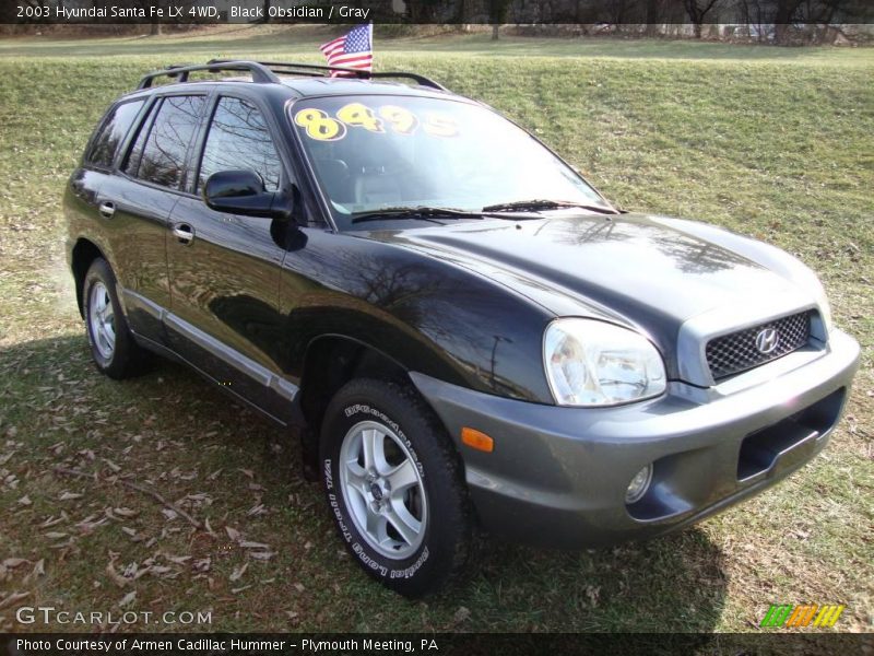 Black Obsidian / Gray 2003 Hyundai Santa Fe LX 4WD