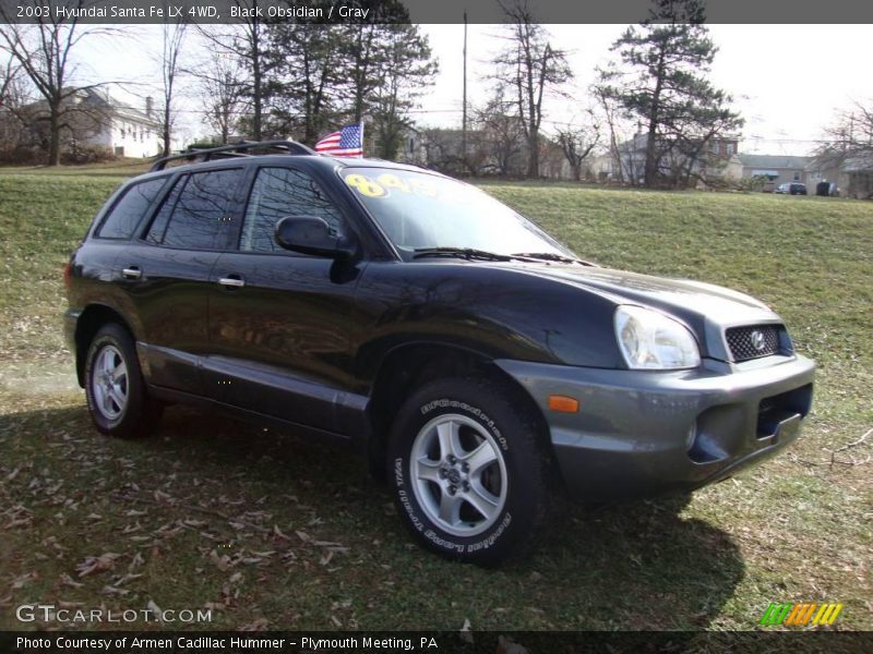 Black Obsidian / Gray 2003 Hyundai Santa Fe LX 4WD