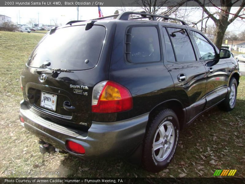 Black Obsidian / Gray 2003 Hyundai Santa Fe LX 4WD
