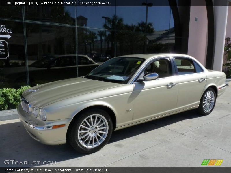 Winter Gold Metallic / Champagne/Mocha 2007 Jaguar XJ XJ8