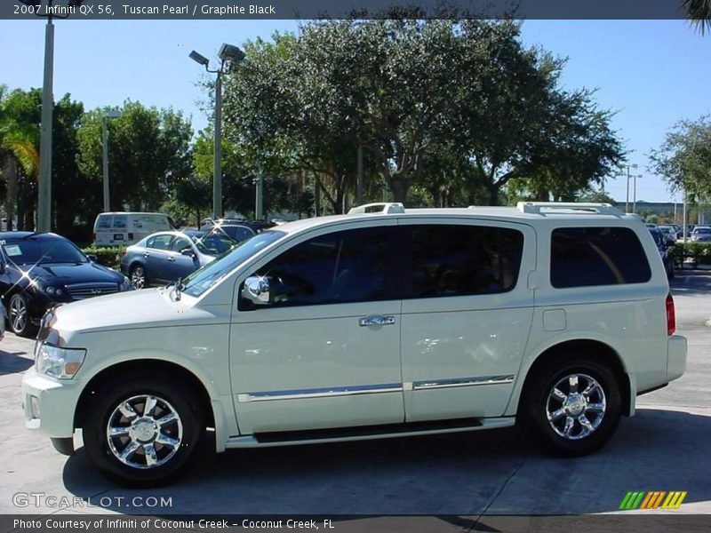 Tuscan Pearl / Graphite Black 2007 Infiniti QX 56