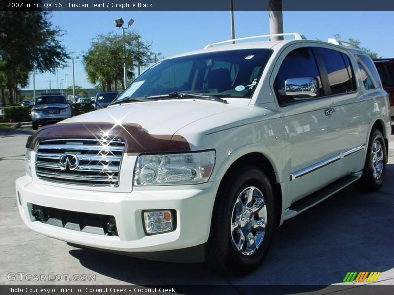 Tuscan Pearl / Graphite Black 2007 Infiniti QX 56
