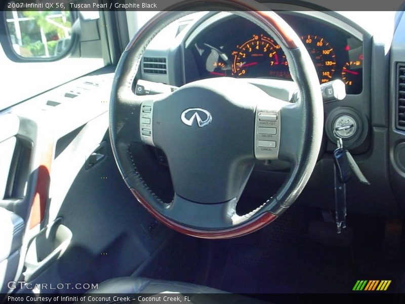 Tuscan Pearl / Graphite Black 2007 Infiniti QX 56